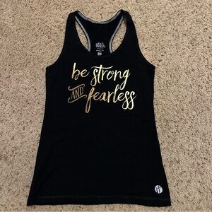 Raw Threads Be Strong and Fearless Racerback Tank XS